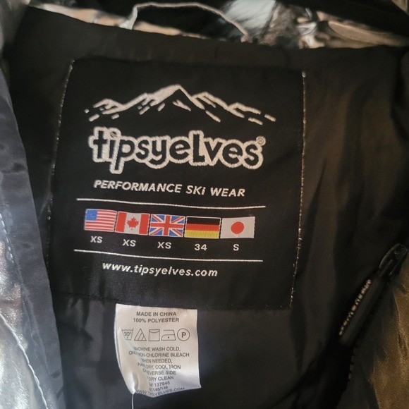 Tipsy Elves Size X- Small Silver Bullet Ski Snowsuit Women Brand New With Tags - Picture 7 of 7